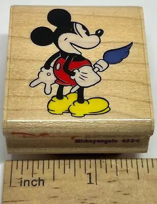 Artist Mickey Mouse Paint Brush RUBBER STAMP • $10.95