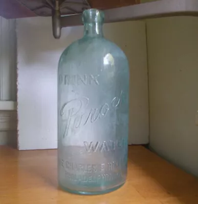 Drink Purock Water Charles E.hires Co Philadelphia Blob Top 1/2 Gallon Bottle • $80