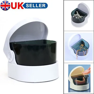 Compact Mini Cordless Ultrasonic Cleaner Bath For Cleaning Coins Jewelry Denture • £7.79