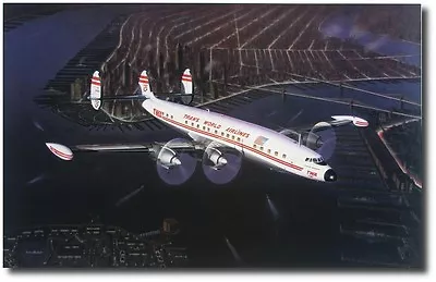 Home For The Holidays By Mike Machat - Lockheed 1049G  Connie  - Canvas Transfer • $195