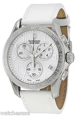 Victorinox 241418 Mother Of Pearl Dial Leather Strap Chronograph Men's Watch • $427.04