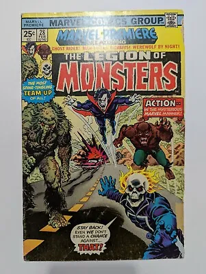 Marvel Premiere #28 First Printing 1976 Marvel Comic Book 1st Legion Of Monsters • $140