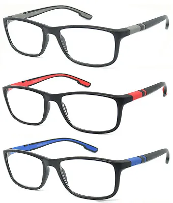 Men Women Retro Square Matte Black Frame Full Lens (NOT Bifocal) Reading Glasses • $9.95