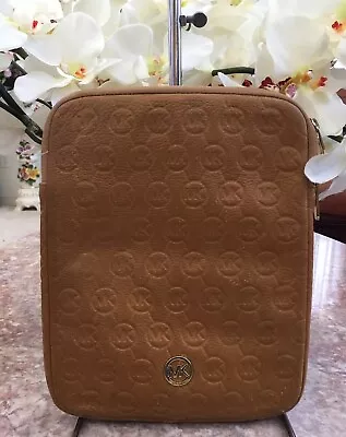 MICHAEL KORS MK Embossed Leather IPad Tablet Case Cover EUC • $42.49