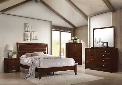 NEW 5PC Rustic Brown Queen King Twin Full Bedroom Set Modern Furniture B/D/M/N/C • $1138.99