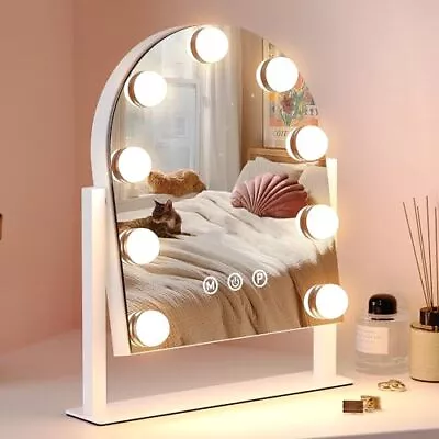 ZL ZELing Makeup Mirror With Lights Vanity Mirror With 9 Led Curved Mirror • $34.92