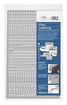 Chartpak Self-Adhesive Vinyl Capital Letters And Numbers 1/4 Inches High Wh... • $15.19