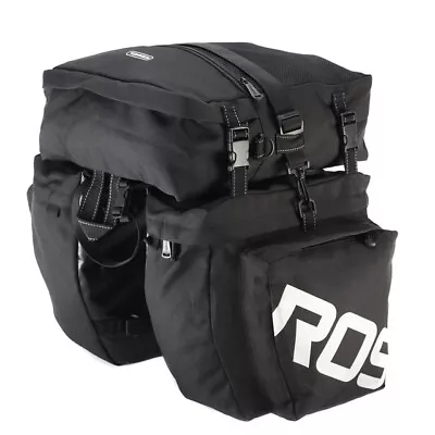 ROSWHEEL 3 In 1 35L Mountain Road Bike Bag Bicycle Rear Rack Tail Seat Trunk Bag • $46.99