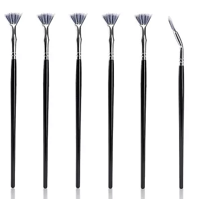 6 PCS Mascara Fan Brush For Lashes Dolly Mascara Fan Brush Eyelash Eyebrow Br... • $9.99