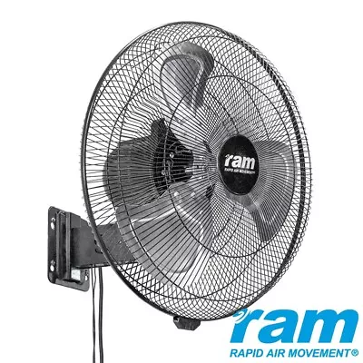 £62.45 • Buy RAM 18  Heavy Duty Wall Fan 3 Speed - Home, Office, Grow Room Fan, Hydroponics