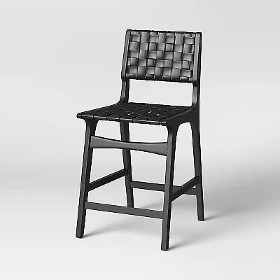 Ceylon Woven Counter Height Barstool Black/Black - Opalhouse • $68.99