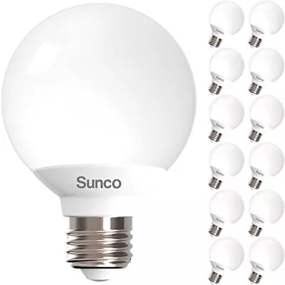 Sunco 12 Pack Vanity Globe Light Bulbs G25 LED For  Assorted Colors  Sizes  • $40.13