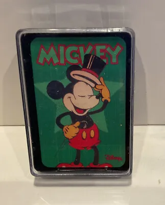 SEALED NEW ~ Disney MICKEY MOUSE Playing Cards Small Travel Size W/ Plastic Case • $4