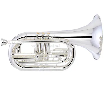 Professional Silver Plated Marching Baritone Horn Bb Key 10'' Bell With Case • $950