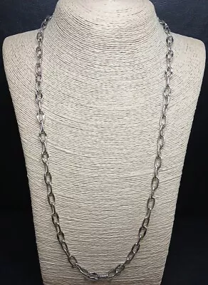 Vintage WHITING & DAVIS Chain Necklace Silver Tone. 11049 • $18.99