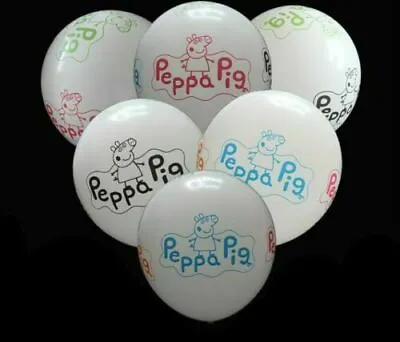£4.49 • Buy 12  Peppa Pig George Birthday Party Latex White Balloons Decorations