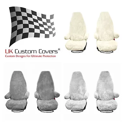 Mercedes Sprinter Motorhome Luxury Faux Sheepskin Seat Covers X2 W/ Armrests 821 • £69.95