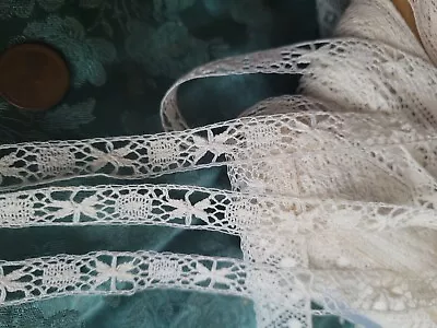 Vintage Lace French Trim Torchon 2 Yards Insertion Dolls • $4.99