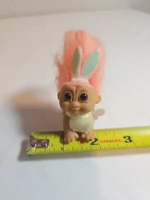 Vtg Russ Crawling Baby Troll Doll Figure Bunny Ears Pink Hair 90s - 2  D5 • $10