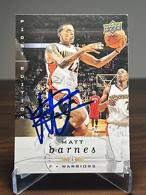 Matt Barnes Signed Autographed 2008-09 UD First Edition Basketball Card #57 Auto • $8