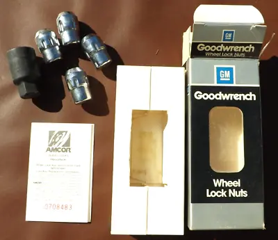 Nos Vintage Gm Goodwrench 4 Wheel Lock Nuts 12341387 New In Box Oem Chrome Chevy • $15.95