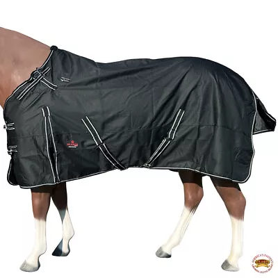 96HI Hilason 600D Winter Waterproof Poly Miniature Turnout Horse Blanket Black • $53.95