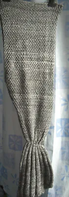 Childs Grey Fish Tail Mermaid Soft Blanket  • £2.50