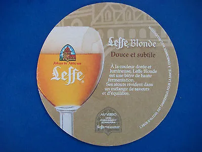 1978 Beer Bar Coaster ~ LEFFE Biere D'Abbaye Belge Blonde Ale ~ Leuven BELGIUM • $10.19