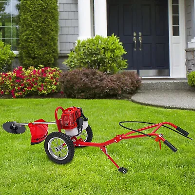 Hand Push Type Grass Cutter Lawn Mower Trimmer Gasoline Brush Cutting Machine • $285