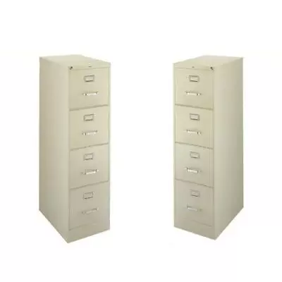 Value Pack (Set Of 2) 4 Drawer Letter File Cabinet In Putty • $561.31