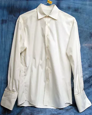 Gucci Italian Made 39/15.5 Classic White Cotton Men’s Shirt In Excellent Conditi • $50