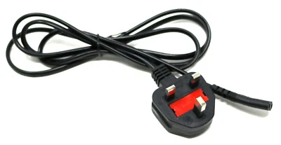 £4.49 • Buy 1.5m Power Cord UK 3 Pin Plug To C7 Figure 8 Mains Lead TV Console Laptop 5 Amp