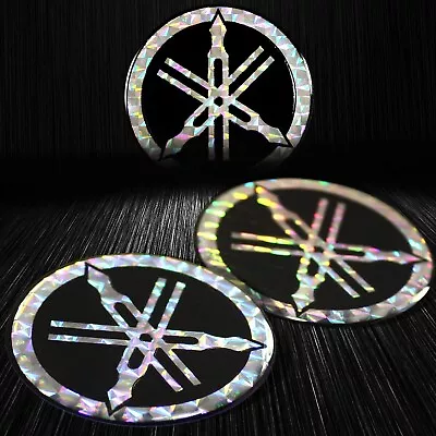 2x 2.125  3D  Laser/Diamond Emblem Decal Fairing/Fender Sticker Yamaha Fork Logo • $12.88