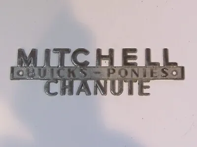 Vintage Mitchell Buick Pontiac Chanute Kansas Metal Dealer Badge Emblem Tag • $68.74