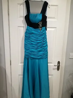 Bnwt Dave & Johnny Diamante Taffeta Fish Tail Mermaid Prom Dress Size Uk 6 £199 • £69.99