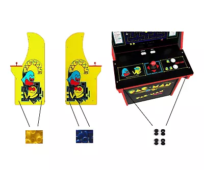 Arcade1up Pacman Screw Cap Covers Yellow Blue Black Arcade 1 Up Pac Man MOD • $28.85