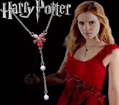 Harry Potter Hermione Granger Red Flower Necklace 3  Cosplay Costume Toy • $9.99