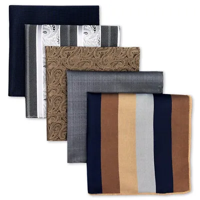 SHLAX&WING Assorted 5 Pieces Mens Pocket Square Set Handkerchiefs • $9.99
