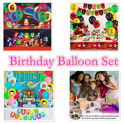 Kids Party Supplies Kid Complete Set Birthday Party Decorations Cartton Balloon • $17.70