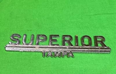 Vintage  Car Dealer Dealership Metal Emblem Badge Superior Tampa • $12.95