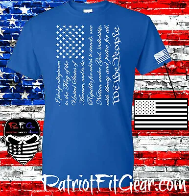 T ShirtPledge Of AllegianceWe The PeopleDont Tread On Me2AUSAMolon Labe • $18.95