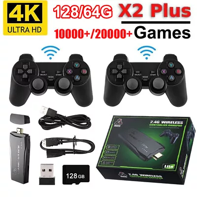 HDMI 4K TV Game Stick 64G/128G 10000+/20000+ Game Video Consoles + 2pcs Gamepad • $36.99