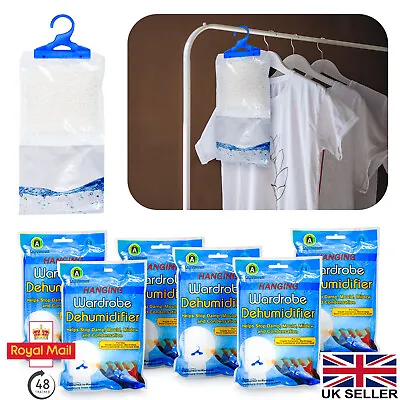 Hanging Wardrobe Dehumidifier X 1 - 24 Damp Mould Mildew Moisture Condensation.. • £3.79