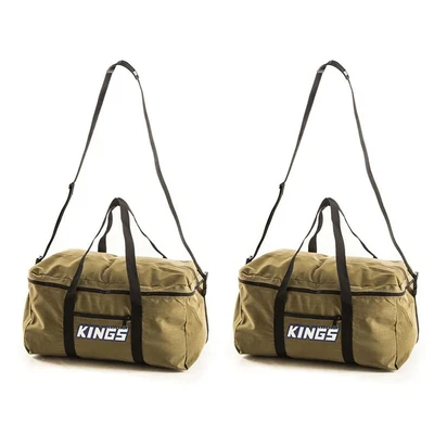 $29.56 • Buy 2x Adventure Kings Travel Canvas Bag Heavy Duty Zip 400GSM Ripstop & Waterproof