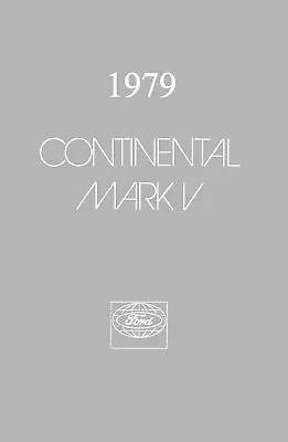 Lincoln Mark V 1979 Maintenance/Owners Manual Book • $33.61