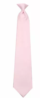 Men's Pink Solid Clipon Necktie Business Wedding Formal Party Occasion Stylish • $12.95