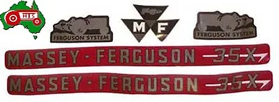Tractor Bonnet Decal Sticker Set Fits For Massey Ferguson 35X MF35X • $22.49