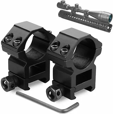 Picatinny/Weaver Scope Rings High Profile For Scope Mount 1 Inch - 1/2 Pack • $9.99