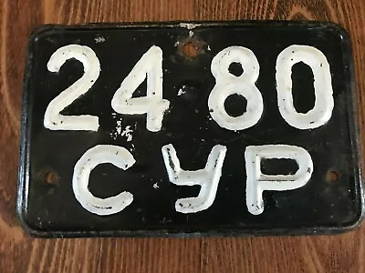 USSR SOVIET LICENSE PLATE MOTORCYCLE ( CУР - REGION SUMY UKRAINE) 1960s BLACK • $15