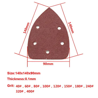 $12.35 • Buy 40-400 Grit Sanding Discs Triangle Sanding Sheets Pads Sandpaper For Polishing